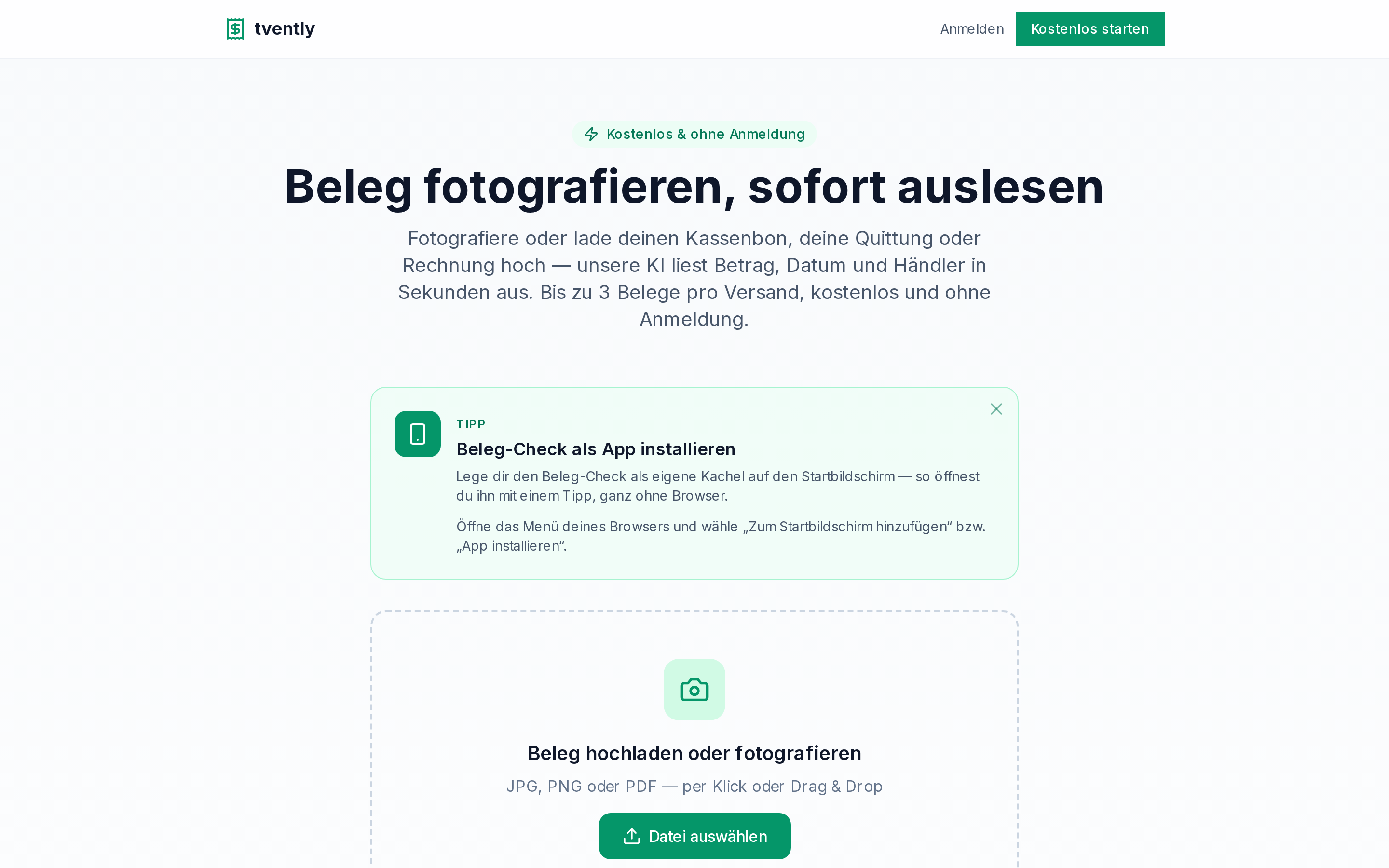 Belegerfassung