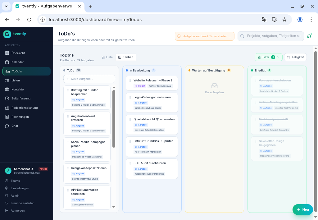 tvently Kanban-Board