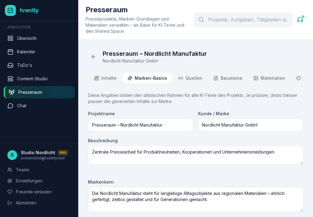 tvently Presseraum